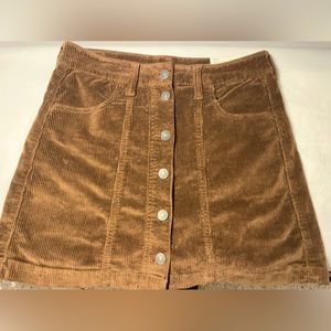 Brown corduroy American Eagle Skirt (6)